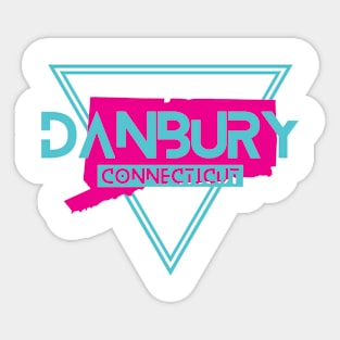 Danbury Connecticut Retro Triangle CT Sticker